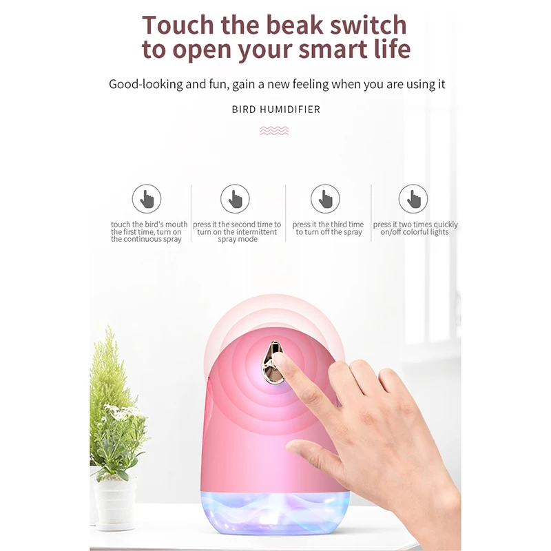 330 мл ультразвуковой увлажнитель воздуха с 7 цветов светодиодный ночной