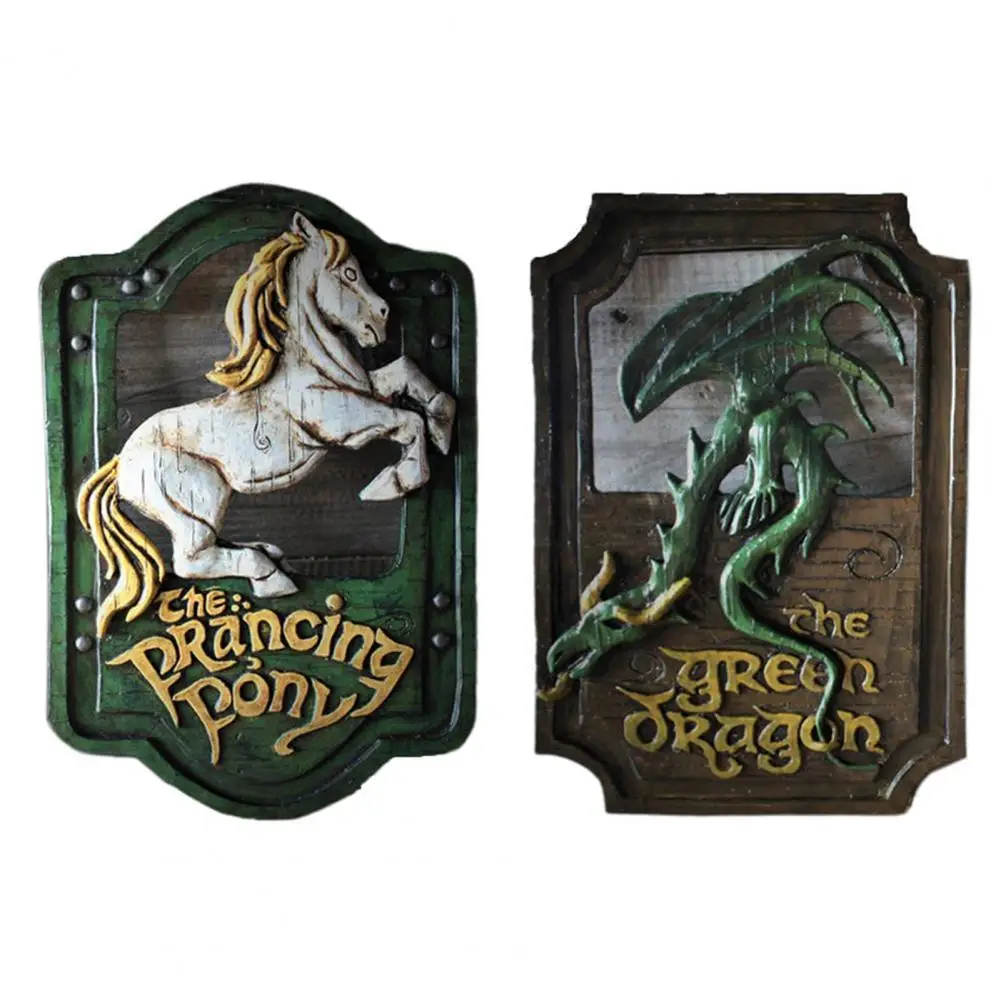 Colgante de pared de resina Vintage para el hogar, adorno decorativo de Animal montado en la pared-0