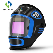HITBOX Welding Helmet Auto Darkening Adjustable Mask Big View Digital Professional Eye Protection Quality Welding Helmet