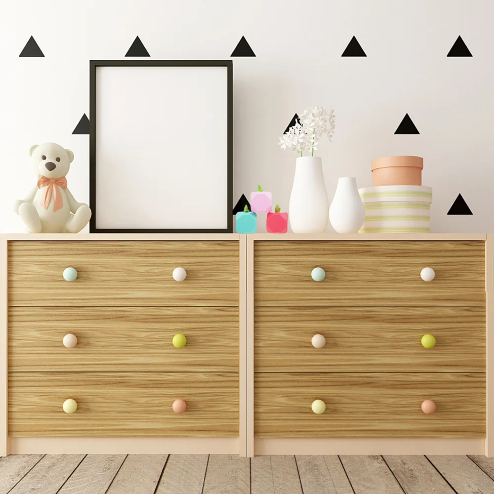 

3pcs Wooden Apple Decoration Decorative Wooden Blocks Home Craft Ornament