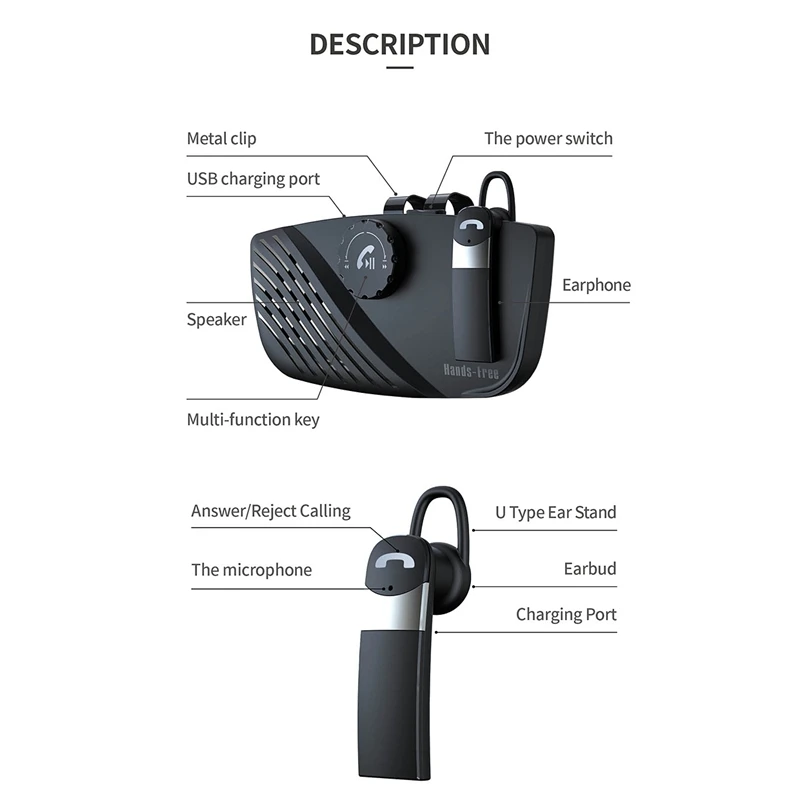 Детский автомобильный комплект громкой связи Bluetooth многоточечный динамик