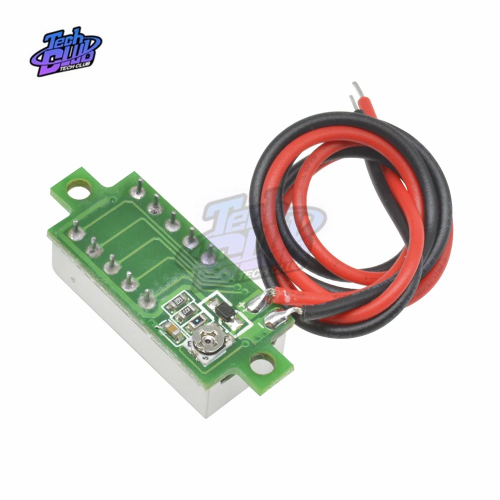 Мини цифровой вольтметр Напряжение метр тестер 0,28 дюймов 2,5 V-30 V светодиодный Экран Цифровой вольтметр, красный, зеленый, голубой, желтый