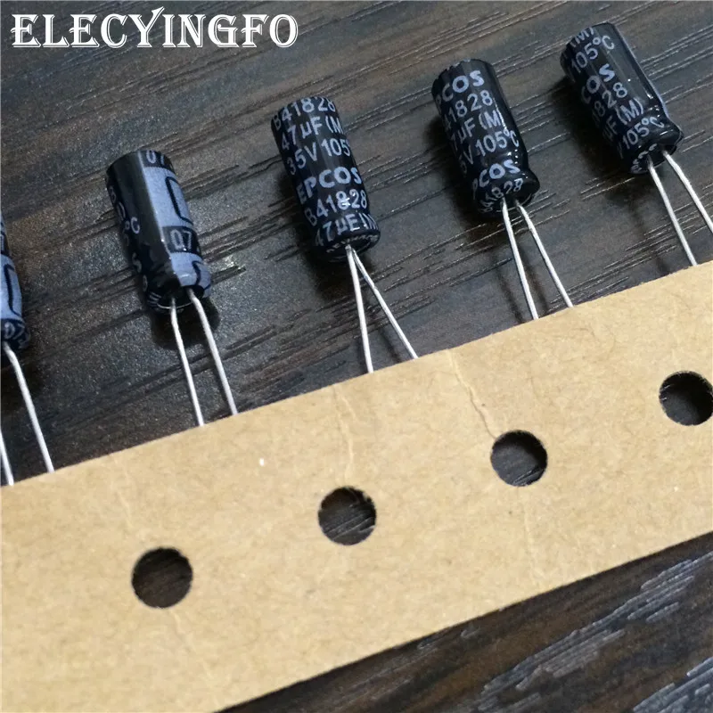 

10 шт., алюминиевый электролитический конденсатор 47 мкФ 35V47UF EPCOS серии B41828 5x11 мм 35V47uF