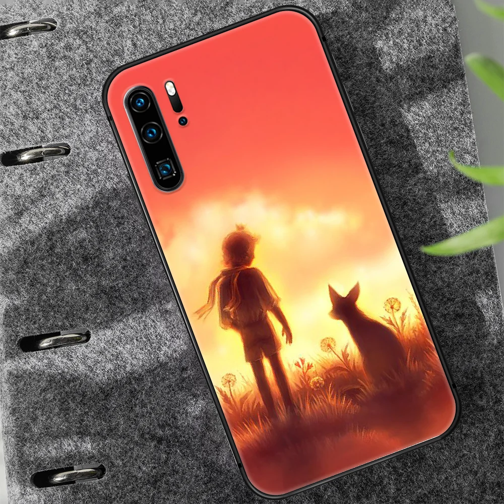

Cartoon The Little Prince and the fox Phone Case For Huawei P Mate 10 20 30 40 Lite Pro smart Z 2019 nova 5t black Back Soft