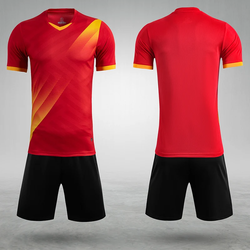 Мужская красная футбольная майка с коротким рукавом зеленая Футбольная форма