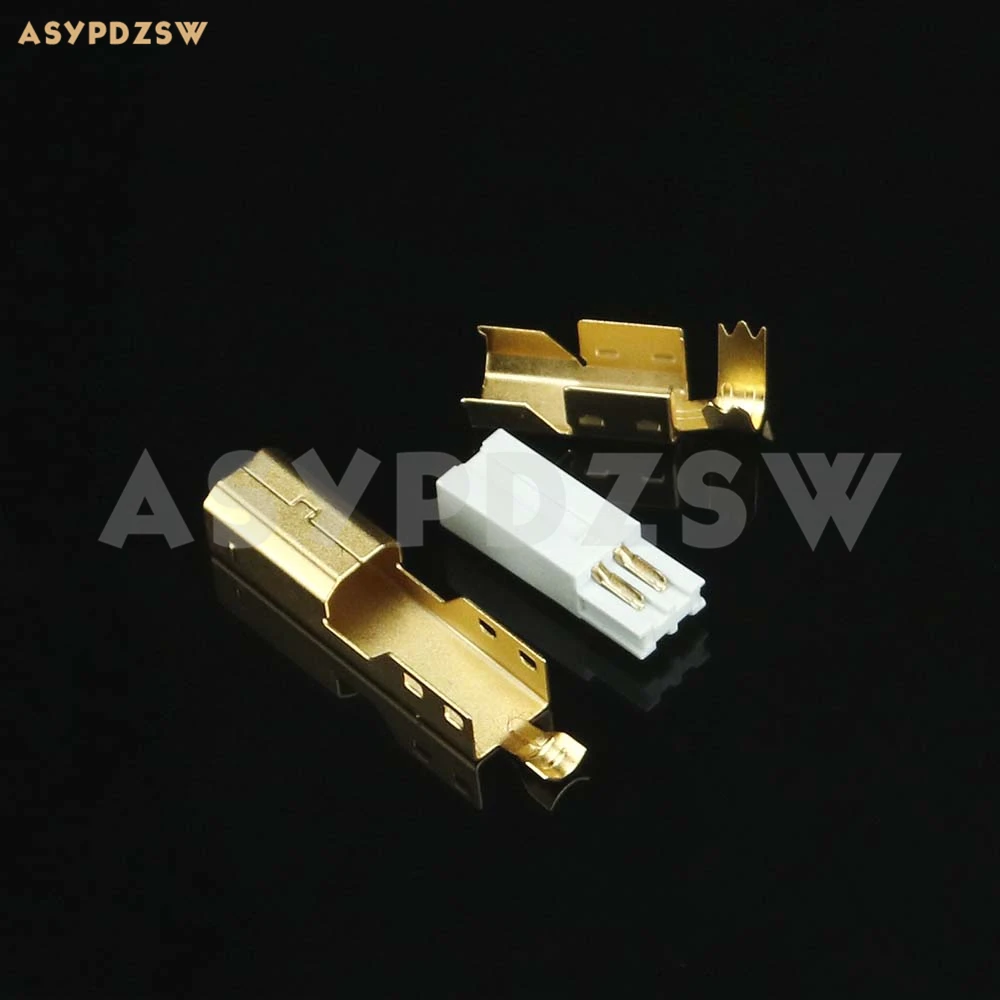 HIFI DIY позолоченный 3U штекер Type-B USB разъем для передачи данных/зарядного кабеля |