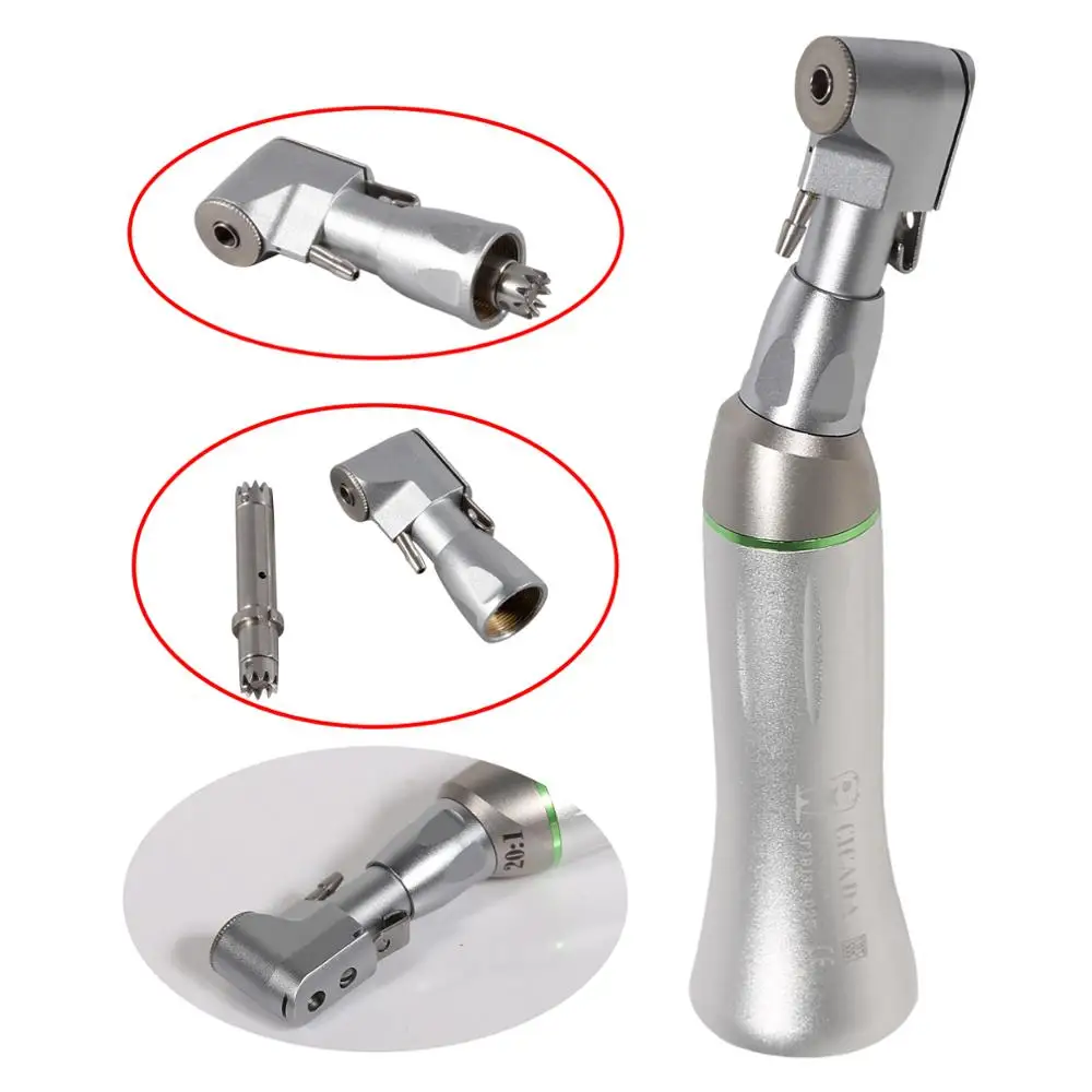 

Dental Implant Contra Angle Handpiece Turbine Latch Type External Water Spray 20:1 Ratio Bur 2.35 CA/RA Applicable CICADA