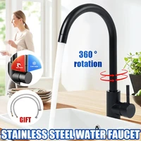 360 rotate black basin mixer tap kitchen accessories kitchen faucet hot and cold deck mounted sinks stainless steel