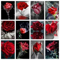 5d diy squareround drill diamond painting rose flower rhinestones embroidery sale mosaic full layout modern home decoration