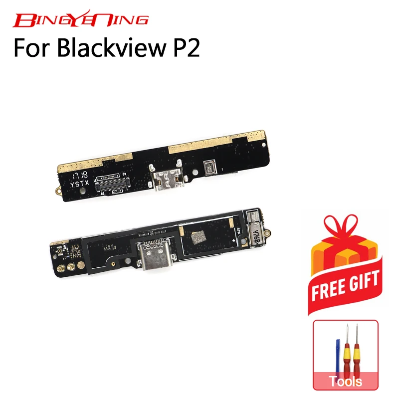 BingYeNing новинка оригинал для Blackview P2 Usb разъем плата зарядки гибкий зарядка кабелей
