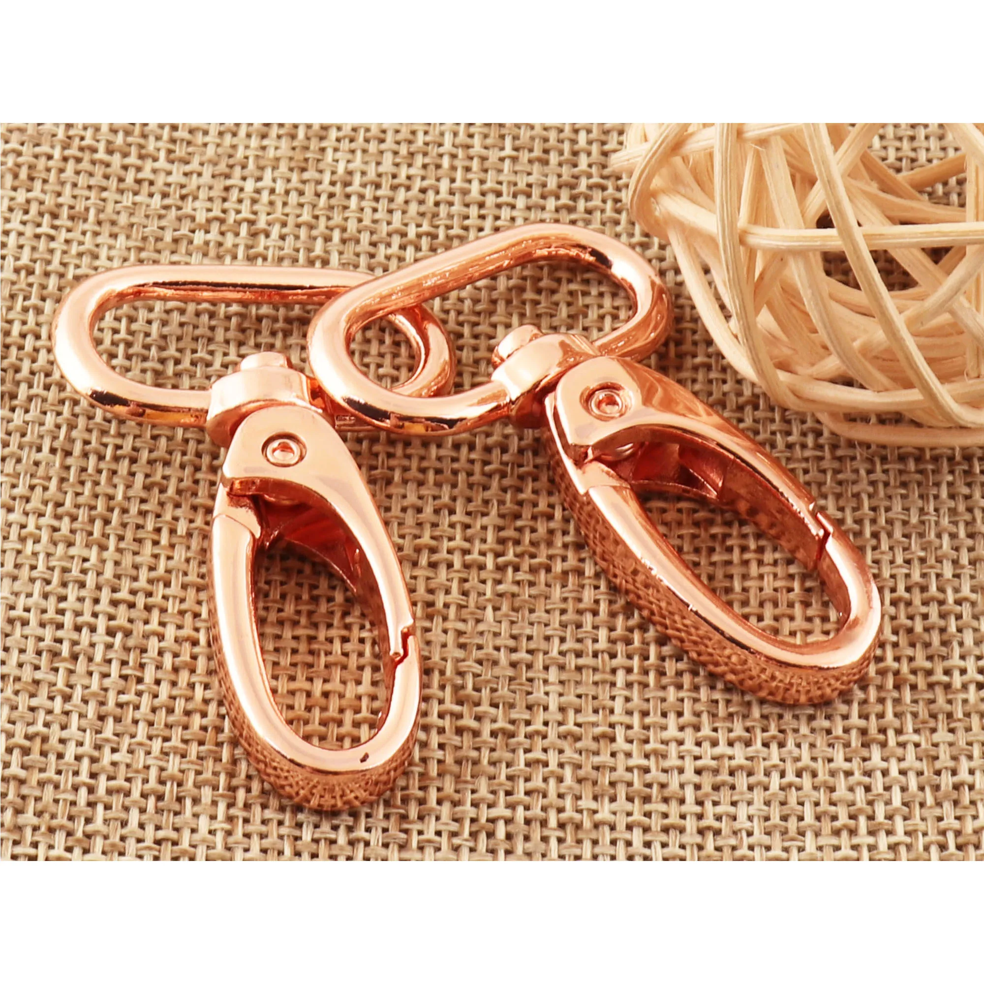 10 шт. розовое золото поворотный замок Карабин Застежка крючок когти карабин