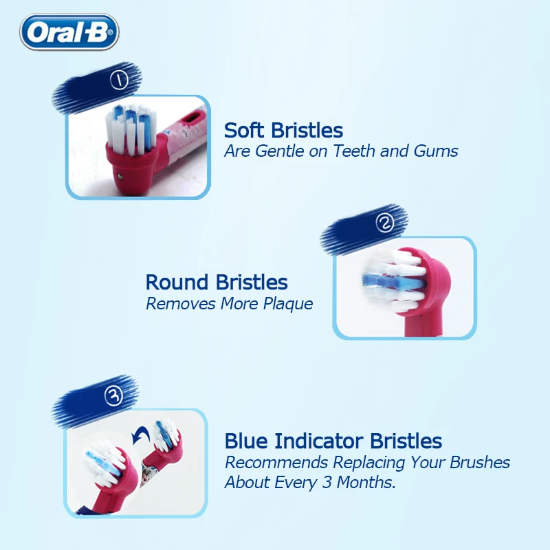 Сменные насадки для детской электрической зубной щетки Oral B | Бытовая техника