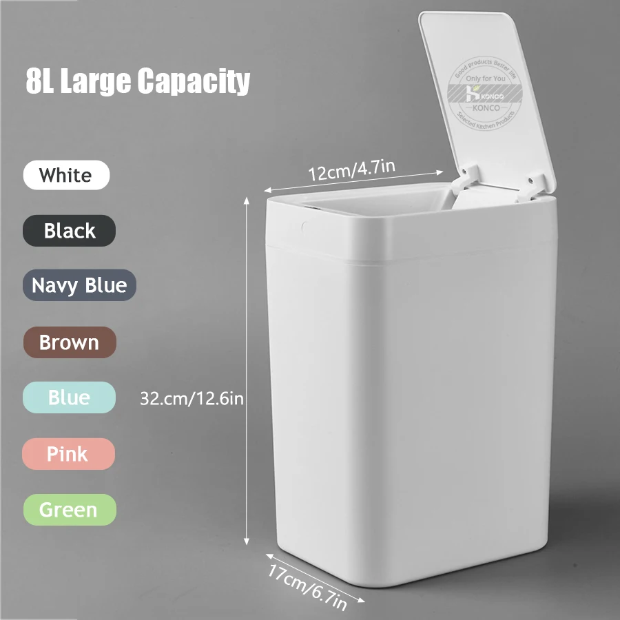 Мусорная корзина Konco умное водонепроницаемое мусорное ведро с автоматической