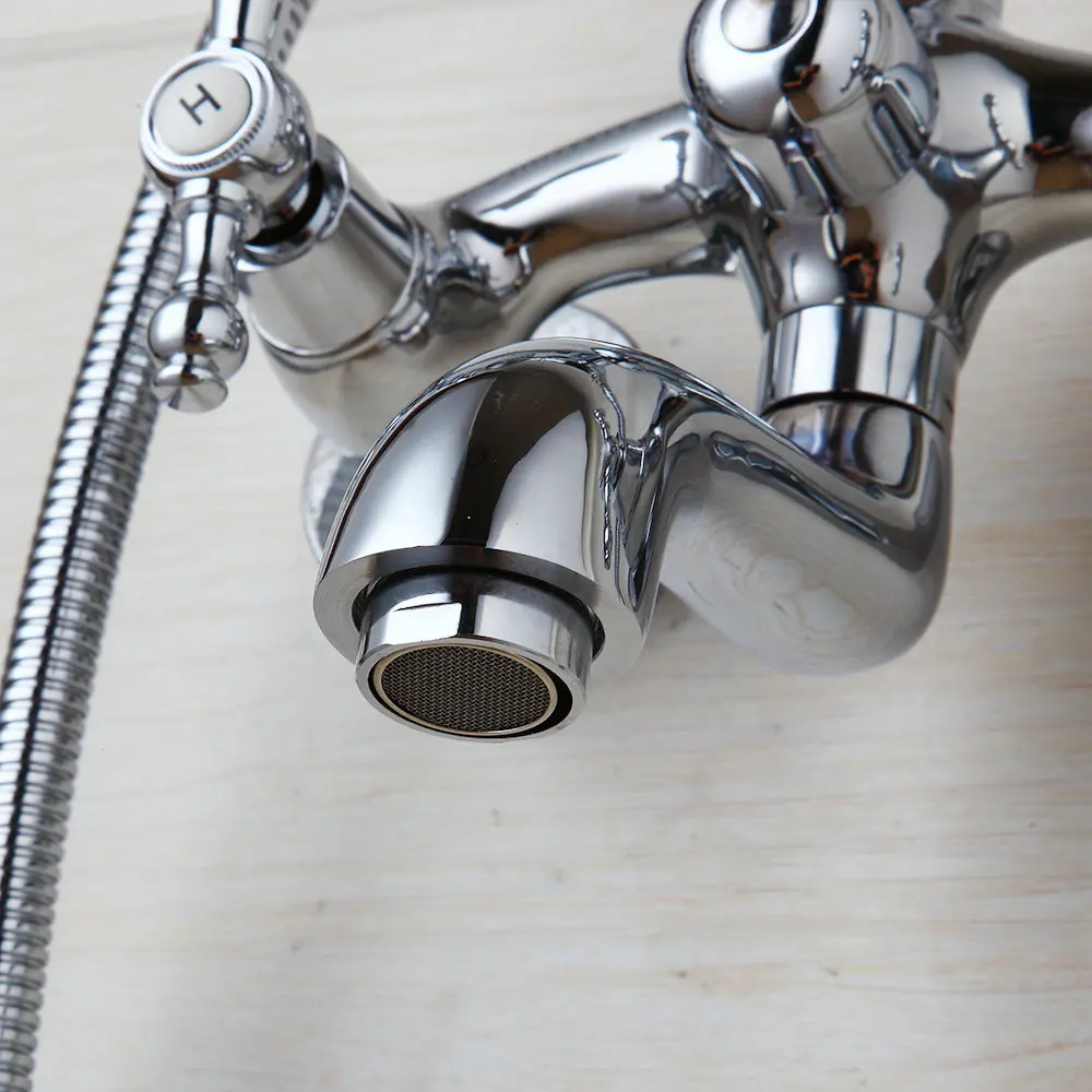 HAIP хромированный латунный полированный настенный смеситель для ванной комнаты