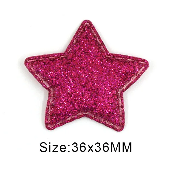 Big Rose Star 50 шт разноцветные нашивки в виде звезд блестящая ткань аппликации из блесток для одежды/детские заколки для волос "сделай сам" аксессуары - Цвет: Big Rose Star