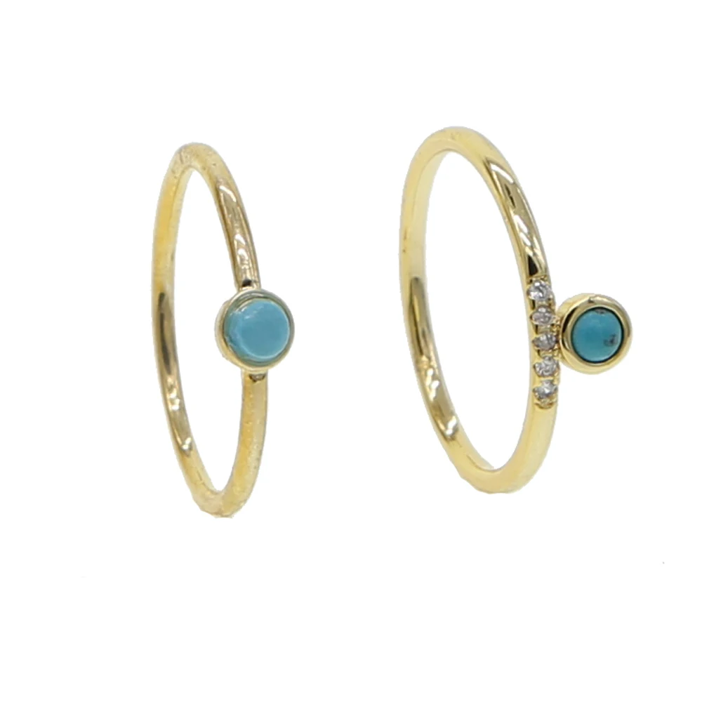 Кольца с круглой огранкой ювелирные изделия синего цвета бирюзы шампанского