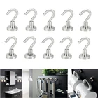 4 шт2 шт. Магнитный съемник для жестких бирок для электронного отслеживания товара, крючки, станок и Heavy Duty крюк в стену прямой подвесная вешалка ключ пальто крюк в стену прямой магнитное основание для домашнего хранения