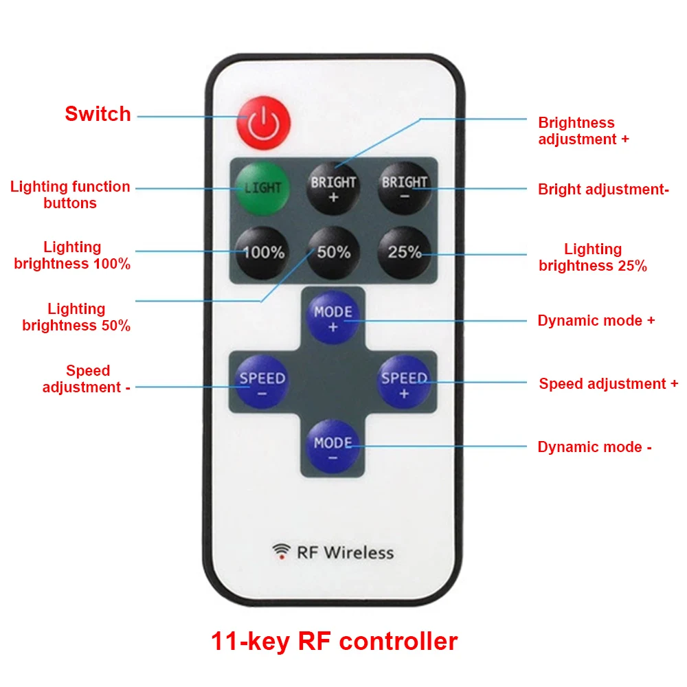Одноцветный пульт дистанционного управления диммер постоянного тока 12-24 в 8