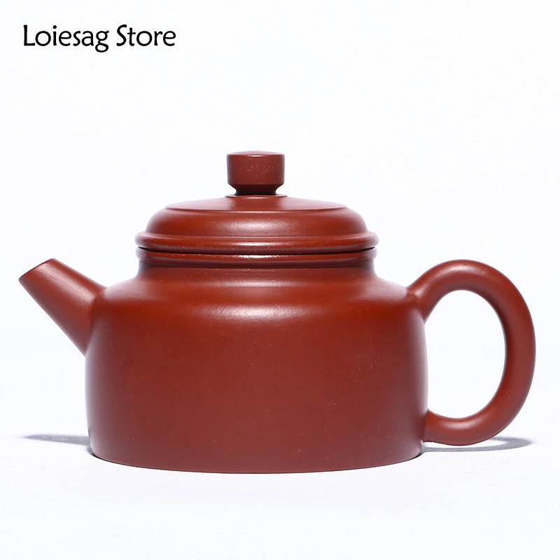 

Loiesag 120ml Boutique Yixing DeZhong Zisha Teapots Raw Ore Dahongpao Handmade Household Kung Fu Tea Set Small Capacity Teapot