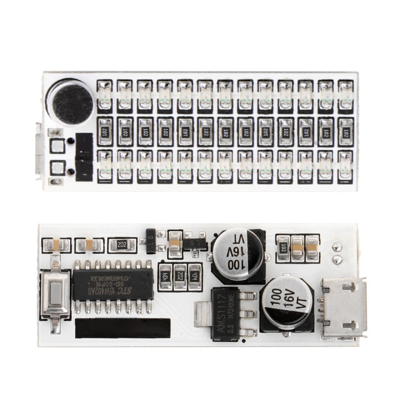 

2019 New USB Mini Music Spectrum Light 2x13 LED Board Voice Control Sensitivity Adjust Instruments and Apparatus