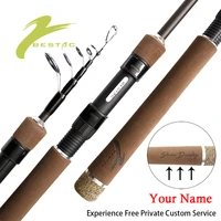 fishing rod telescopic carbon solid tip tele spinning travel portable medium action multi function general usage tackle