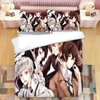 Комплект постельного белья с 3D рисунком из аниме бродячие собаки, Королевский пододеяльник, наволочка, одеяло, постельное белье, постельное белье 04
