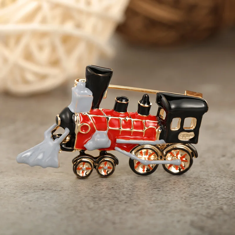 Funmor Ретро паровой поезд сплав Броши Эмаль Булавка для женщин мужчин рутинные