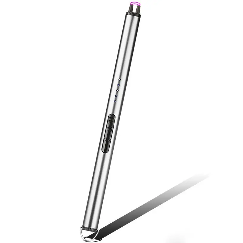 Длинный металлический перезаряжаемый пистолет зажигания USB дуга прикуриватель