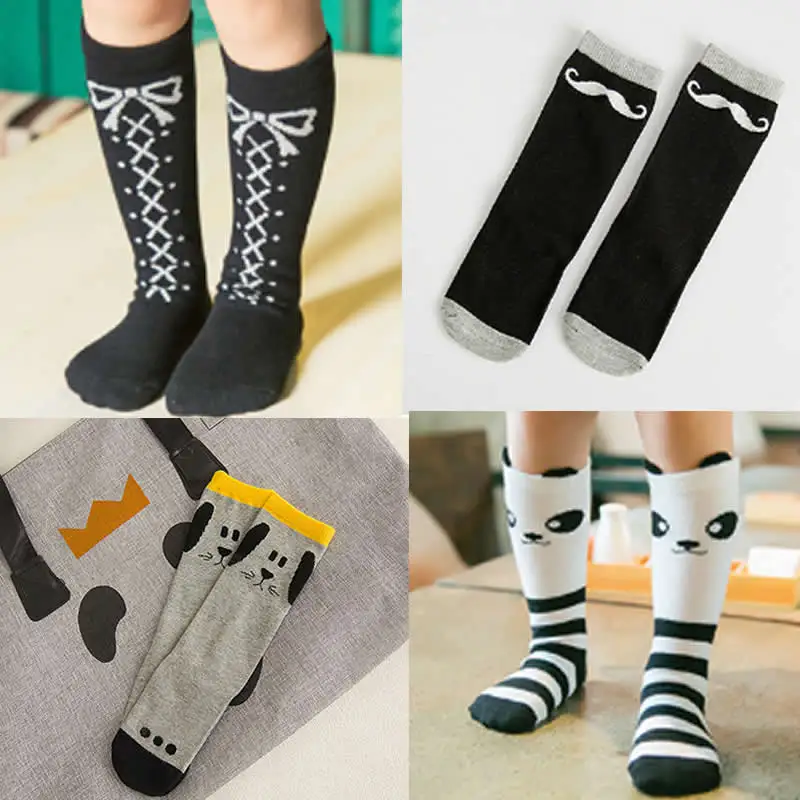 Детские носки для малышей до колена с рисунком из мультфильма Медведь С принтом