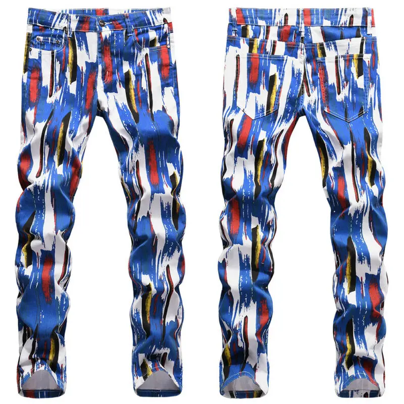 Мужские эластичные джинсы базовые повседневные рабочие облегающие модные