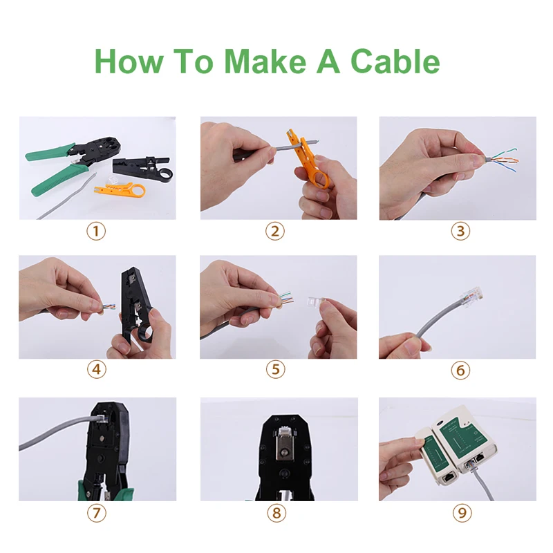 Обжимные клещи для сетевых кабелей портативный набор инструментов ремонта сети