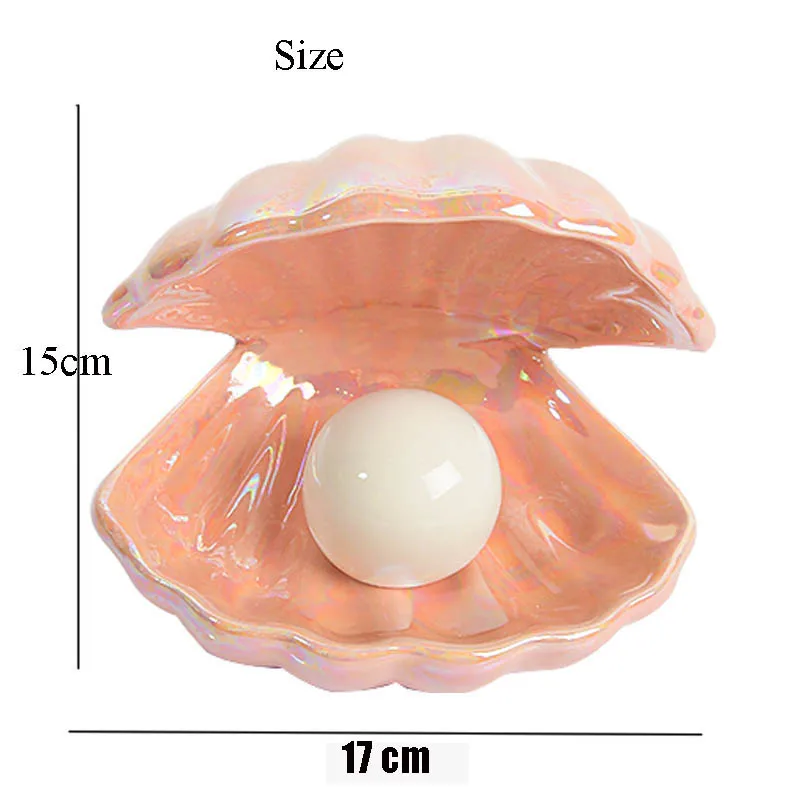 Керамика ночной Светильник декоративная раковина тенты Европейский Стиль Ins