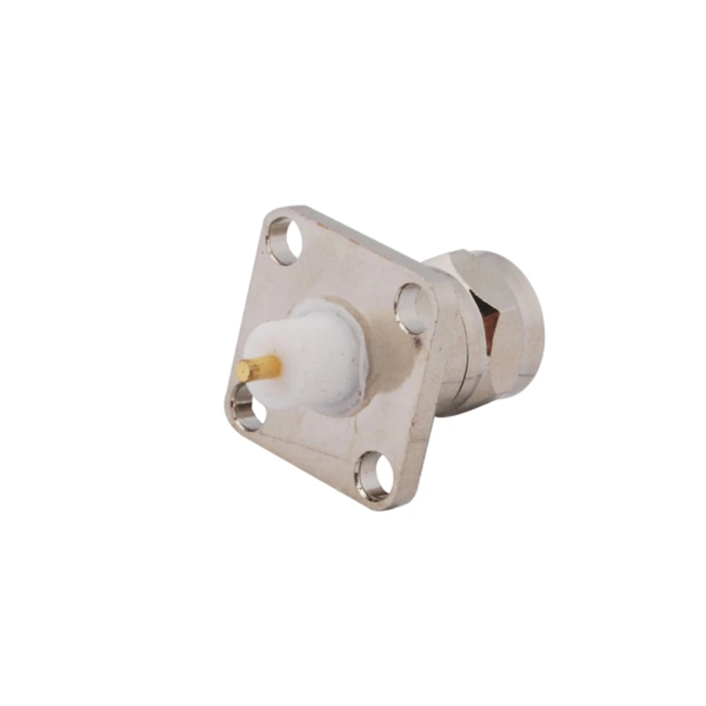 Переходник с разъемом типа папа коаксиальный 4 отверстия удлиненный диэлектрик и