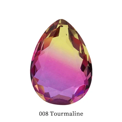 008 Tourmaline Падение блеск Турмалин цветной горный хрусталь кристалл стекло для изготовления ювелирных изделий точечный кристалл для ремесла клей на одежду одежды - Цвет: 008 Tourmaline