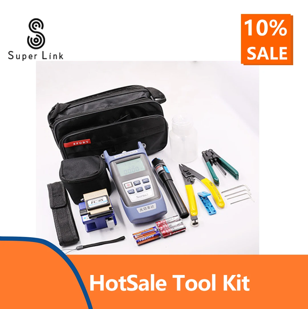 

FTTH Fiber Optic Tool Kit with Fibra Optica Power Meter Visual Fault Locator Fiber Cleaver FC-6S Miller's Plier Stripper