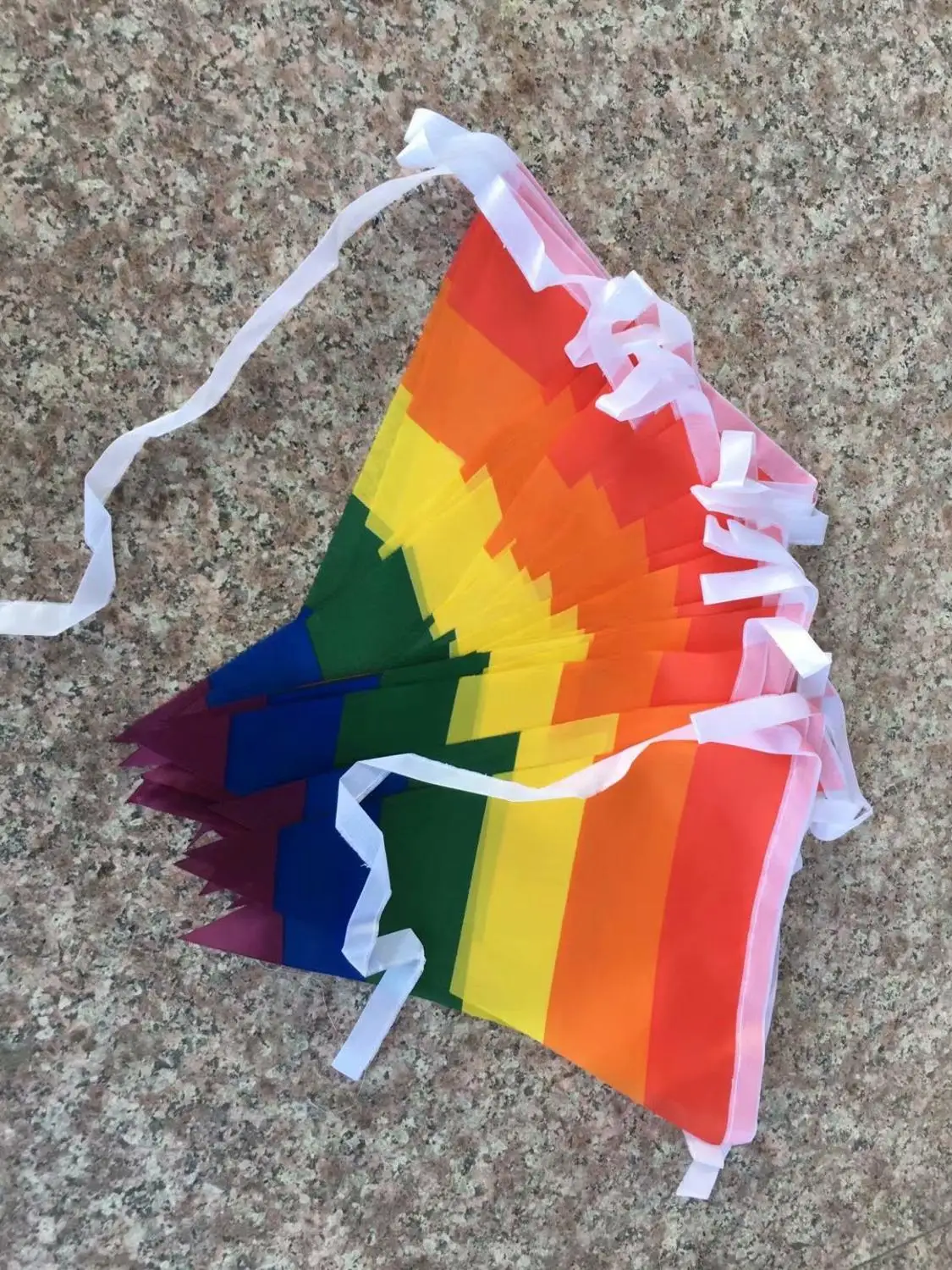 Бесплатная доставка 10 м треугольный флаг радужные флаги гей полиэстер подвесной