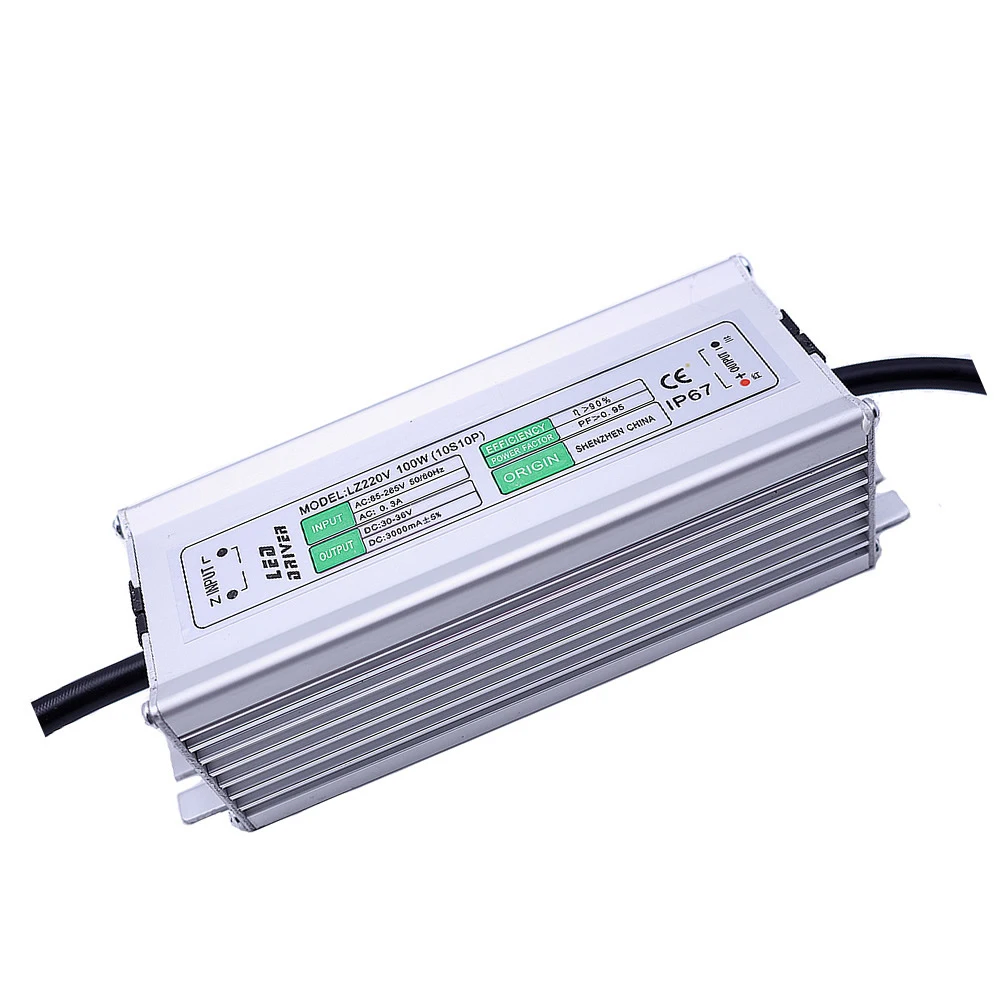 

Free shipping 100W Floodlight LED Driver IP65 waterproof floodlight lighting transformer AC 90V-265V output DC30-36V 3000mA
