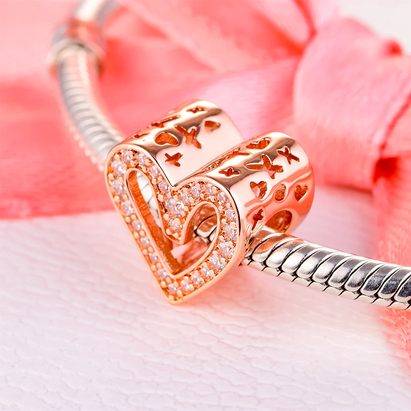 Шармы подвески CKK All My Heart 925 оригинальные подходят для браслета Pandora бусины из