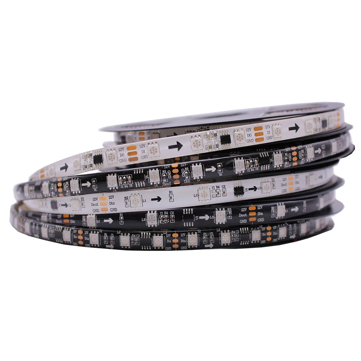 

DC12V 5M WS2811 LED pixel lamp with RGB color 5050 LED lamp with flexible with addressable digital LED lamp with 1 IC control