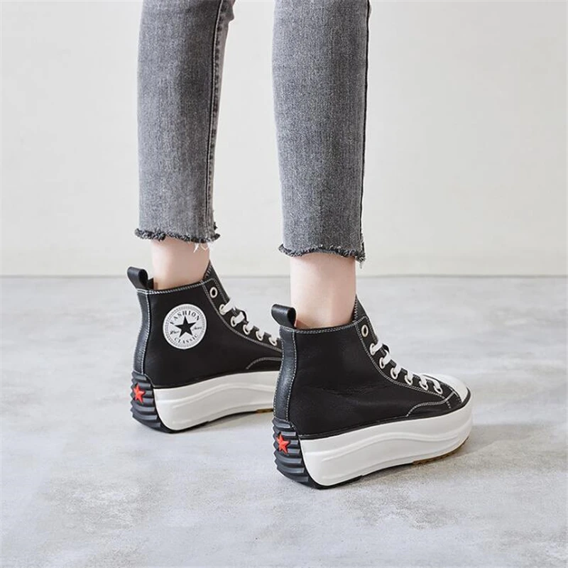 

Winter Autumn Womens Shoes Casual Leather Fashion Ladies Female Brand Luxury Designers Shoes for Women Platform Sneakers M6-51