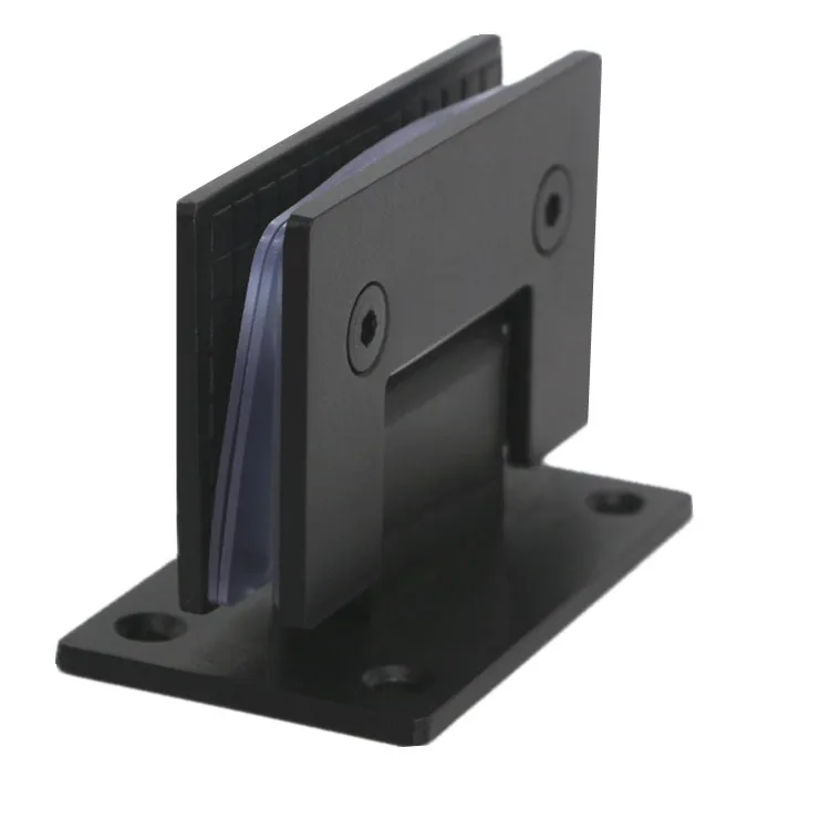 

Black 90 degree bathroom clip stainless steel glass door hinge solid bathroom door clip two-way hinge shower room hinge
