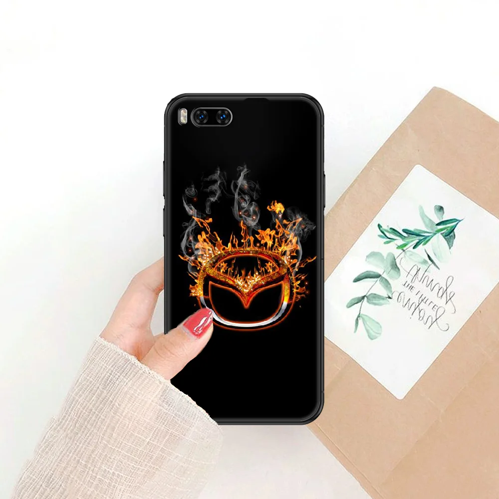 

Brand Mazda car Phone case For Xiaomi Mi Max Note 3 A2 A3 8 9 9T 10 Lite Pro Ultra black soft cell cover silicone hoesjes