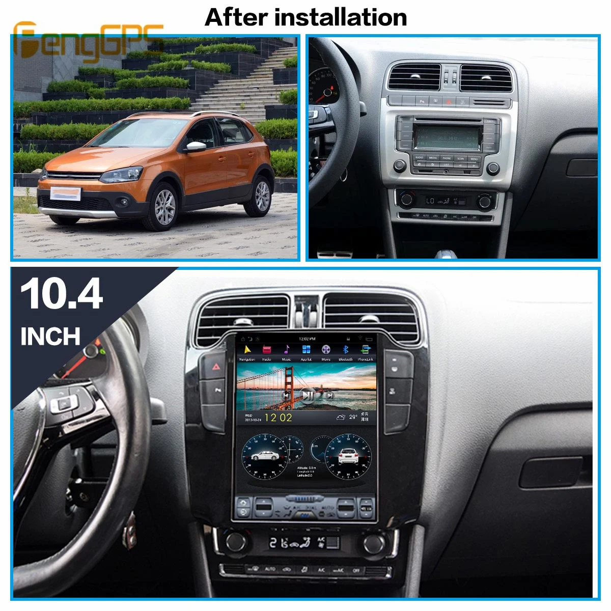 128 ГБ Android 9 0 большой вертикальный экран Тесла для Volkswagen VW Polo 2011 + Серия CarPlay GPS Радио