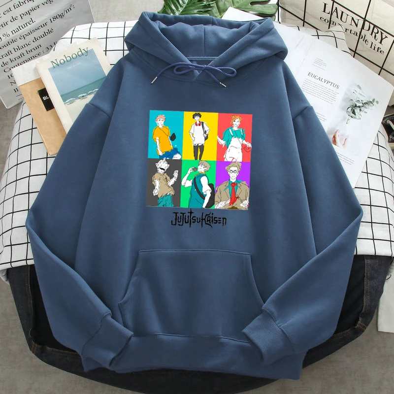 

Jujutsu Kaisen Hoodie Men Casual Fleece Hooded Sweatshirts 2021 Autumn Spring Loose Hip Hop Graphic Streetwear Hoody Fashion Top