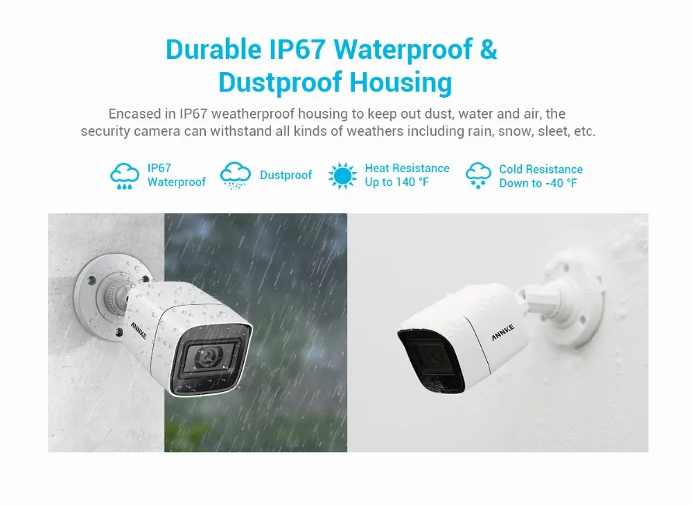 ANNKE 4X 8X FHD 4K камера CCTV TVI 8MP наружная Водонепроницаемая цилиндрическая система видеонаблюдения EXIR ночное видение комплект оповещений по электронной почте