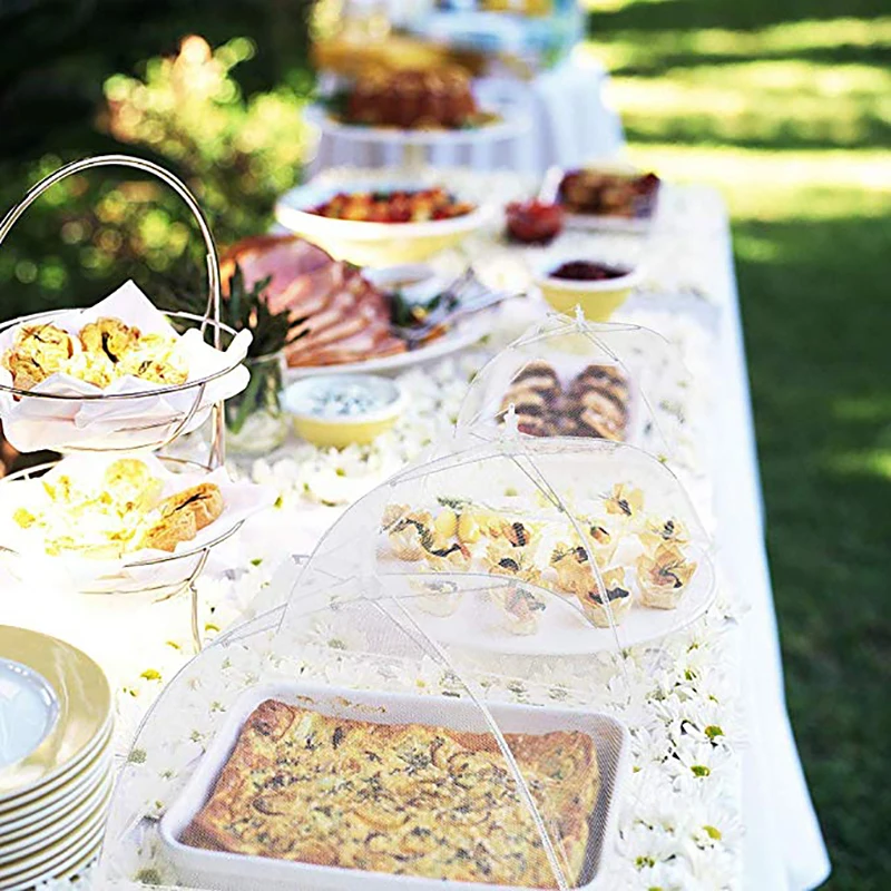 Защитная сетка для еды зонтик складной барбекю пикника патио от насекомых мух