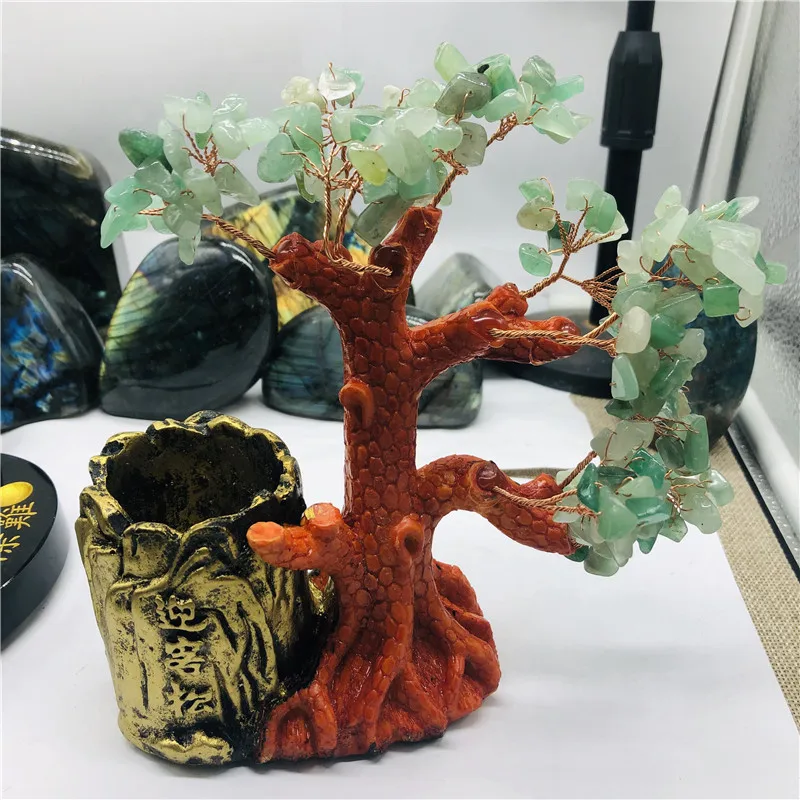 

Lucky tree!!!Natural East Forest jade crystal gem tree Aura
