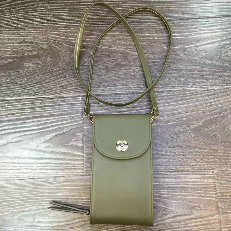 Мини-сумка для телефона чехол Женский однотонный клатч из искусственной кожи