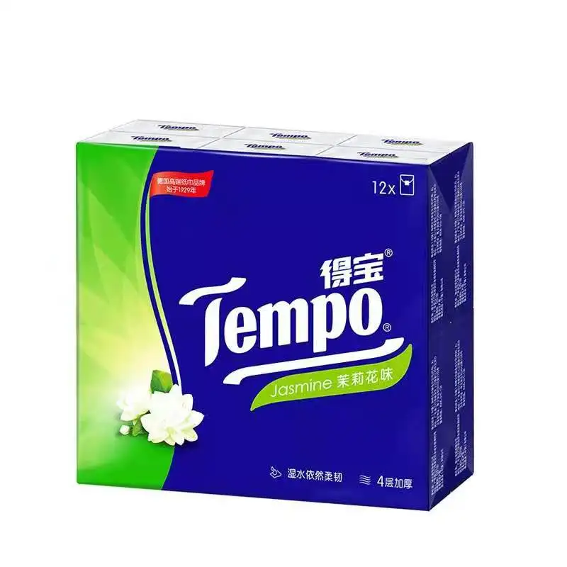 Ручная бумага Tempo 4 слоя 12 упаковок (отправлено наугад) | Красота и здоровье