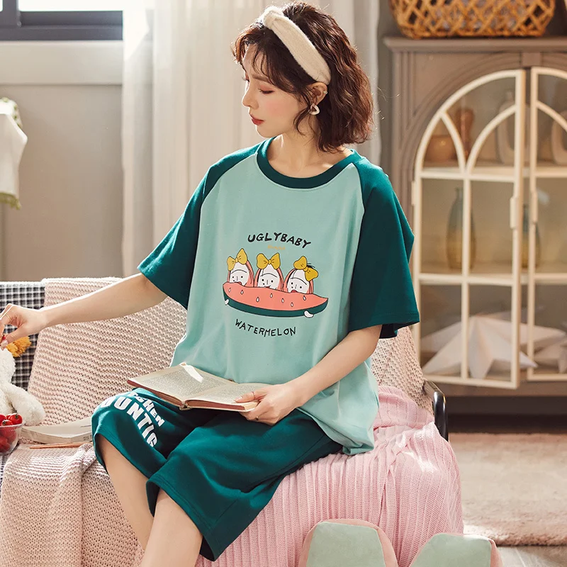 

Женская темная Пижама 130-кг, с коротким рукавом